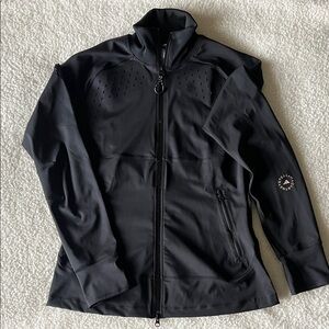 Adidas by Stella McCartney Black Perforated Full-Zip Athletic Jacket
